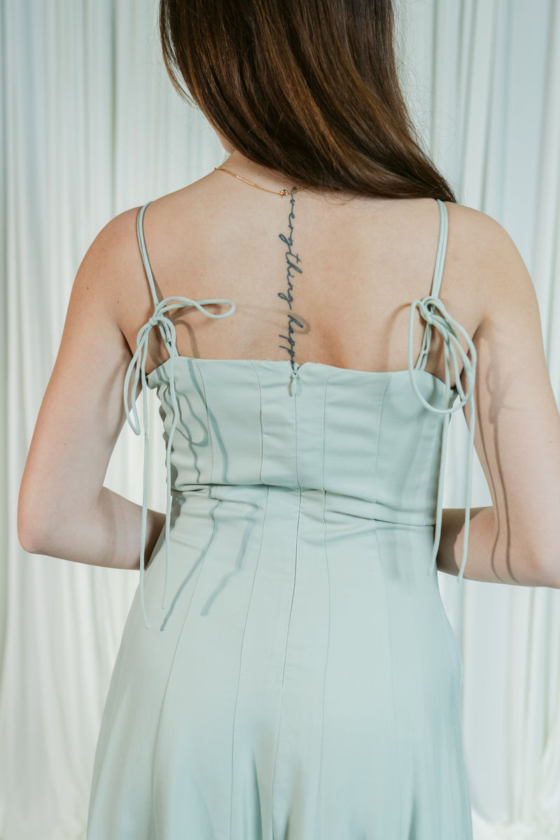Trisha Garden Party Square Neck Midi Dress  For Elyse