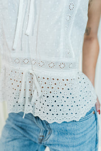 The Everly Eyelet Tank