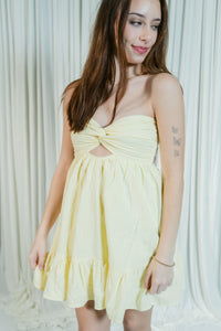 Twist of Summer Strapless Mini Dress W/ Built in Shorts