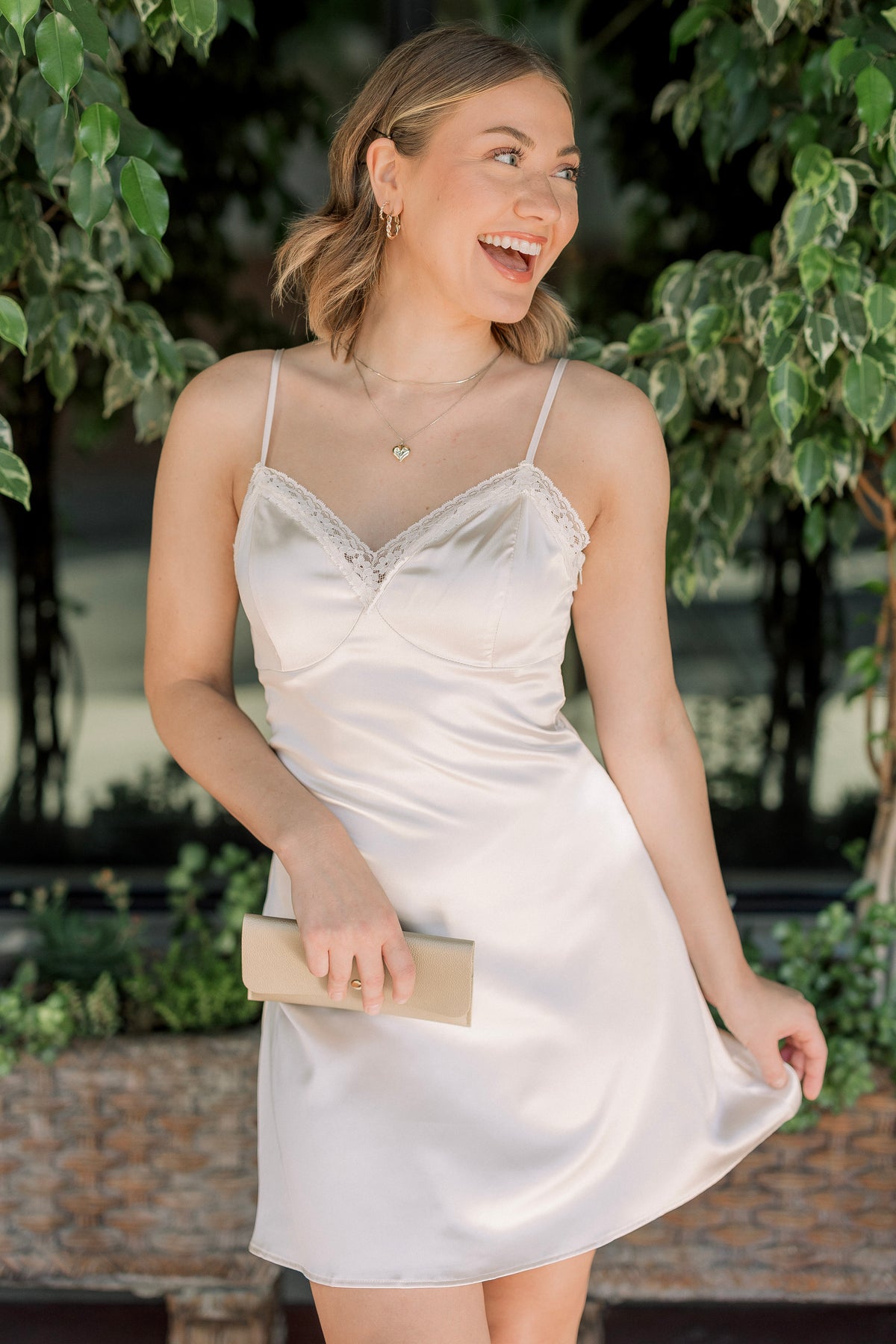 Sleeveless Satin Mini Dress For Elyse Sleeveless Satin Mini Dress For Elyse