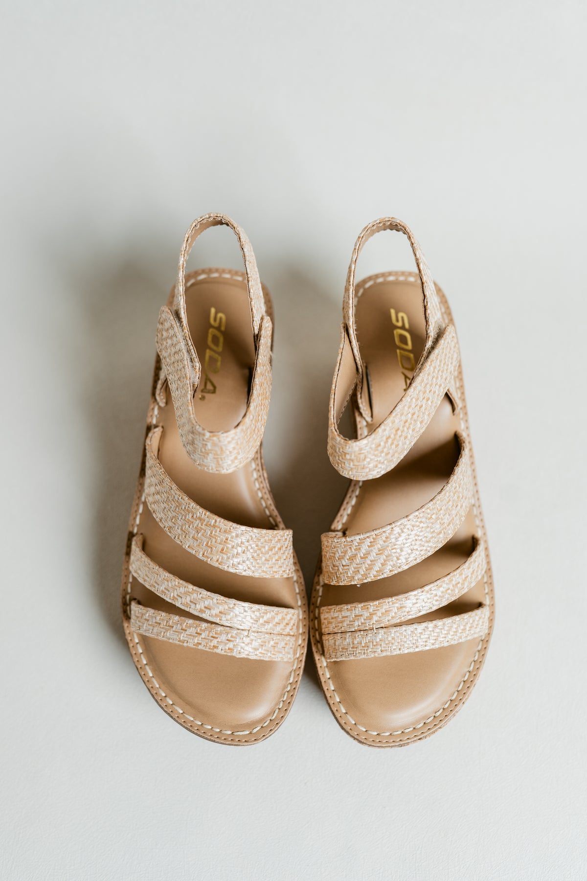 Velcro Strap Wedge W/ Cork Bottom