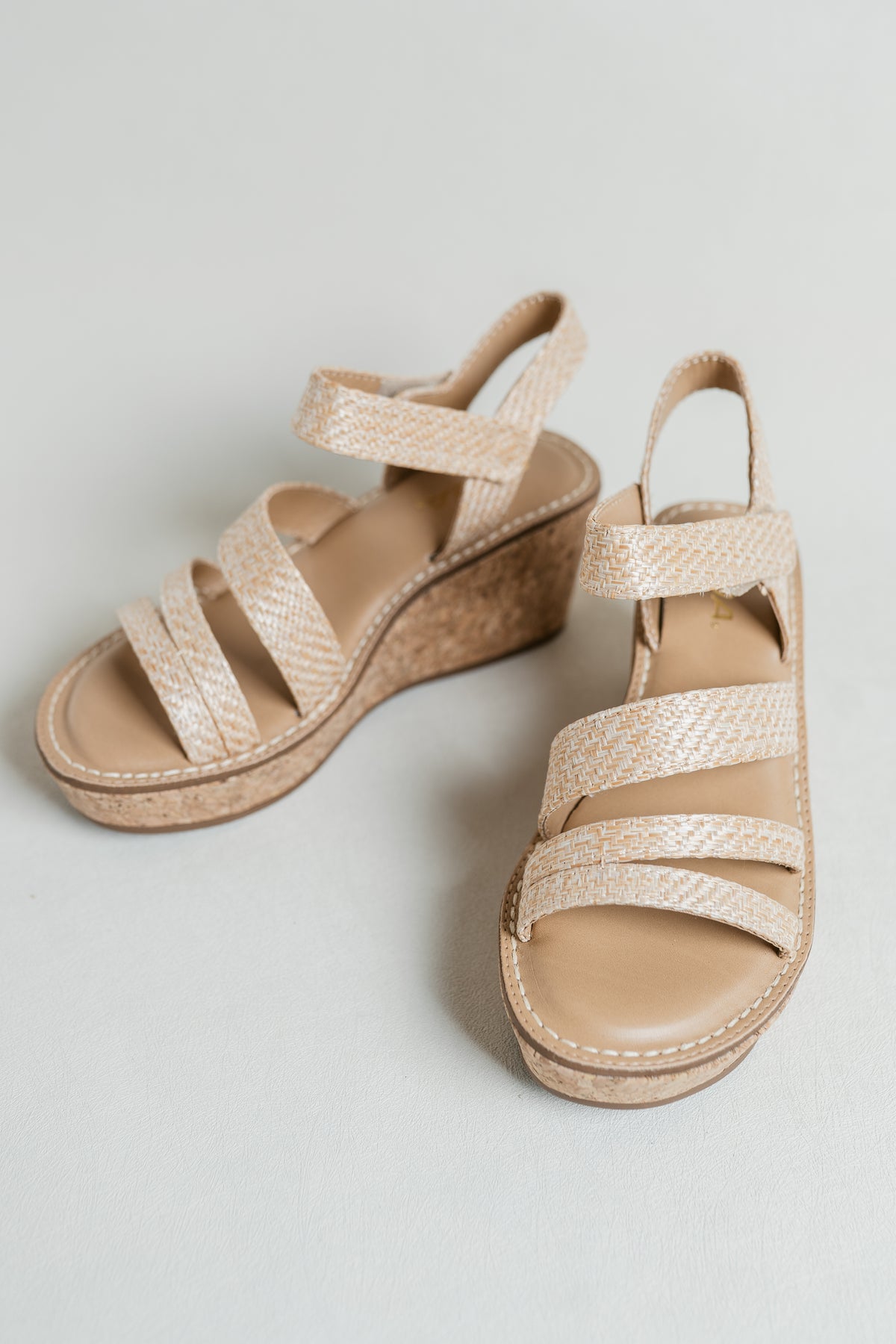 Velcro Strap Wedge W/ Cork Bottom
