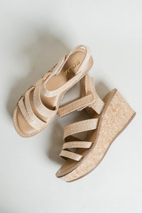 Velcro Strap Wedge W/ Cork Bottom