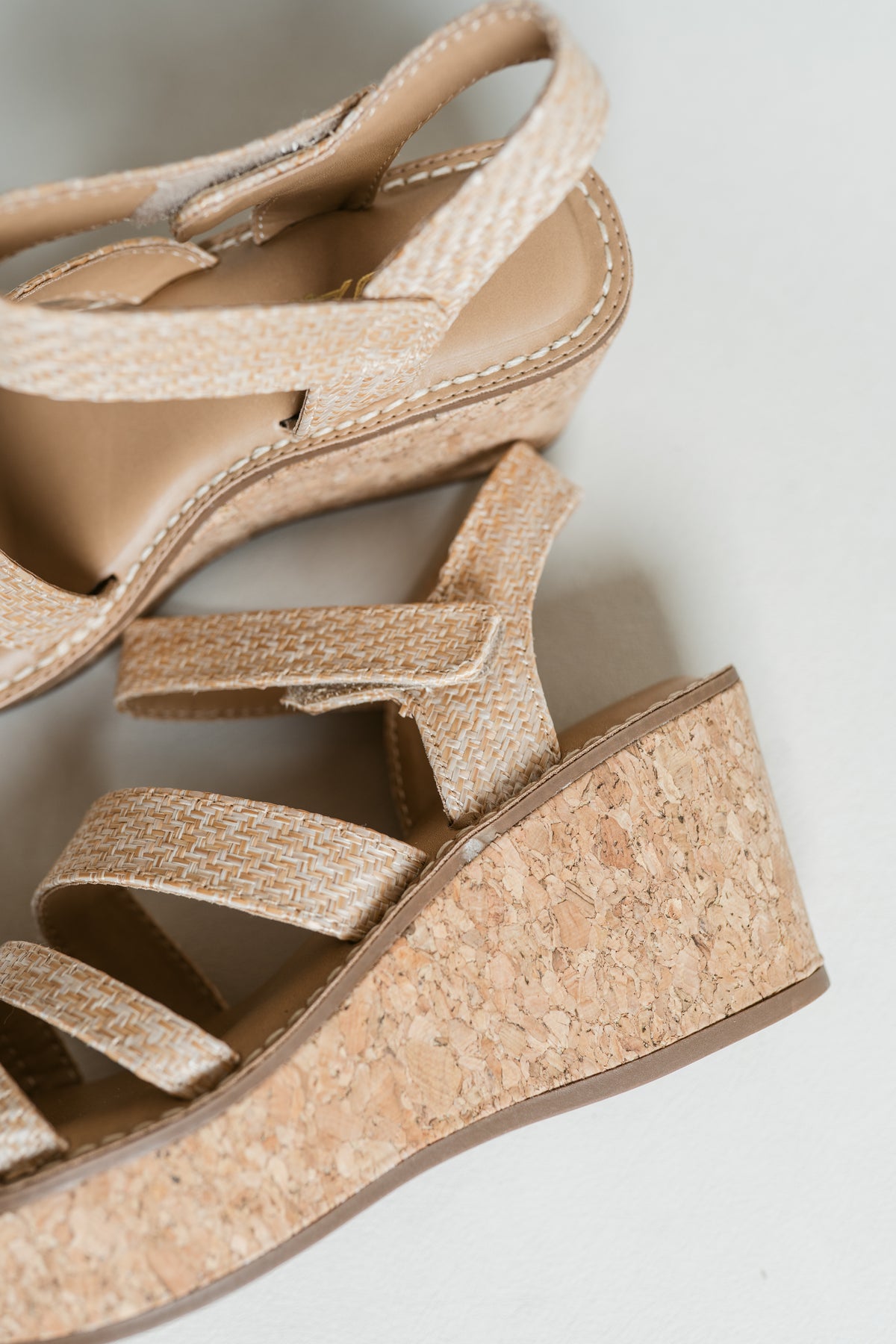Velcro Strap Wedge W/ Cork Bottom