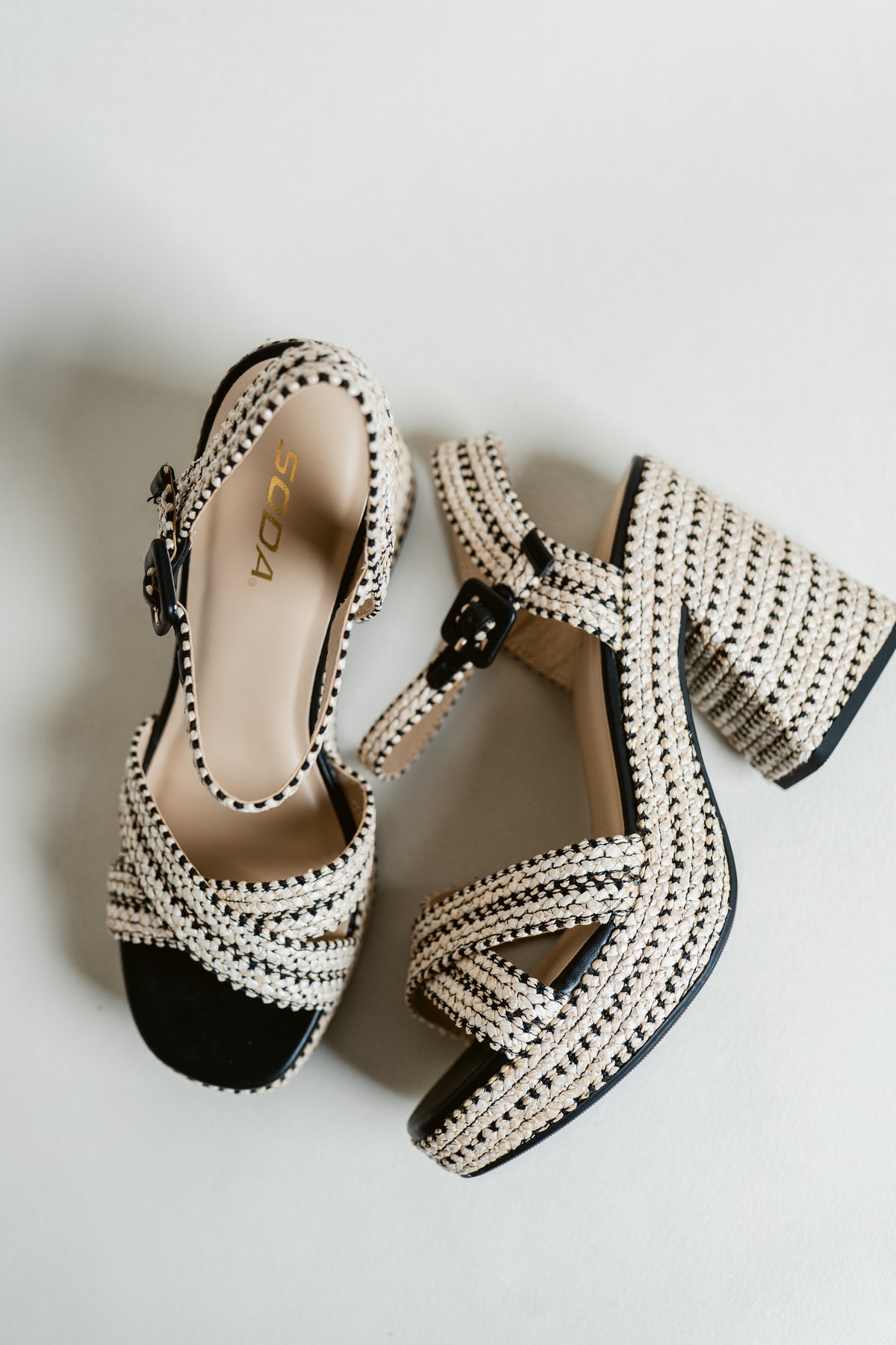 Yara's Summer Time Woven Block Heel