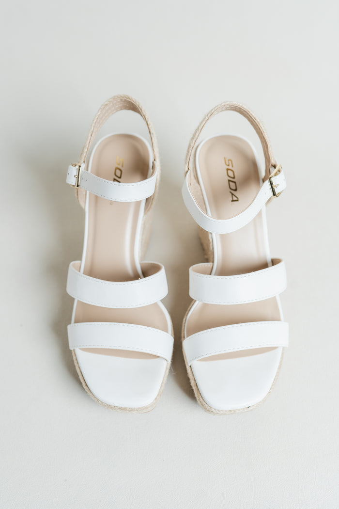 Lavina Double Strap Woven Wedge