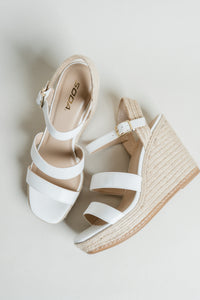 Lavina Double Strap Woven Wedge
