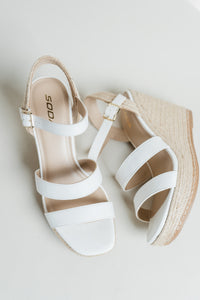 Lavina Double Strap Woven Wedge