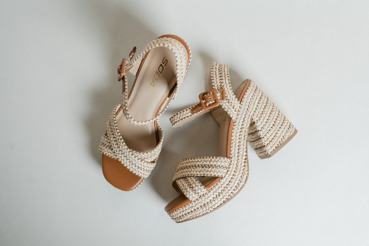 Yara's Summer Time Woven Block Heel