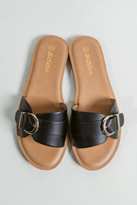 Siran Sunshine Casual Slide Sandal W/ Adjustable Buckle
