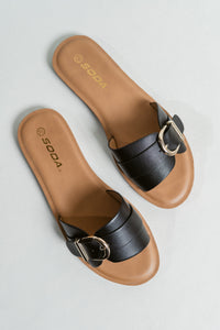 Siran Sunshine Casual Slide Sandal W/ Adjustable Buckle