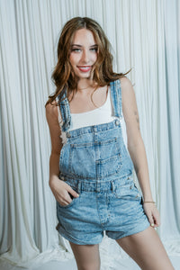 Free People Overall Shorts