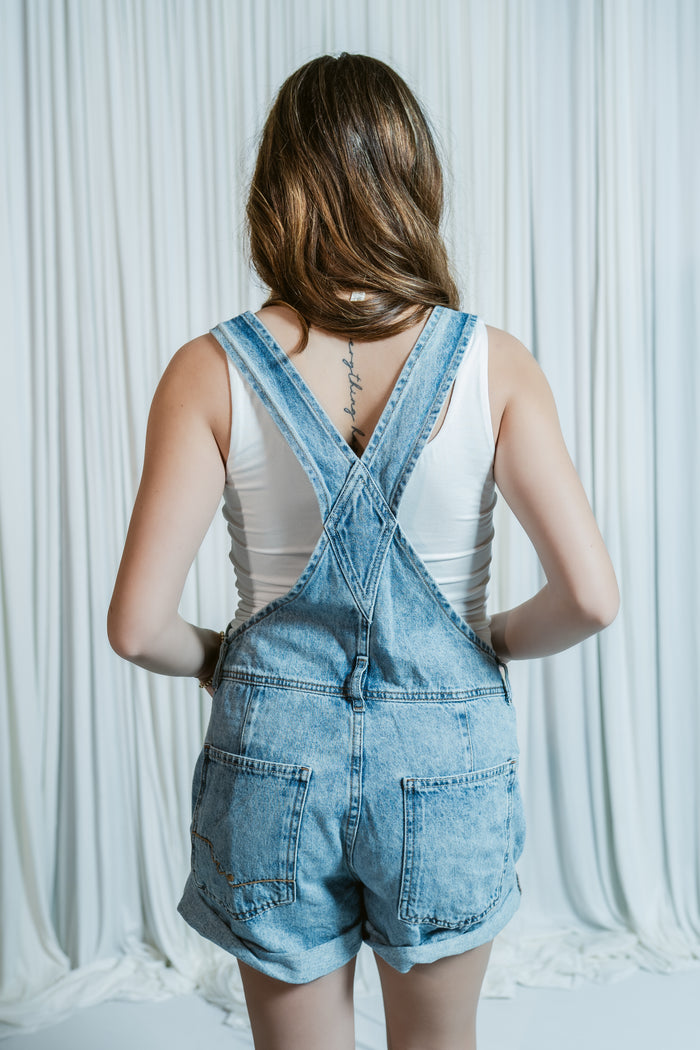 Free People Overall Shorts