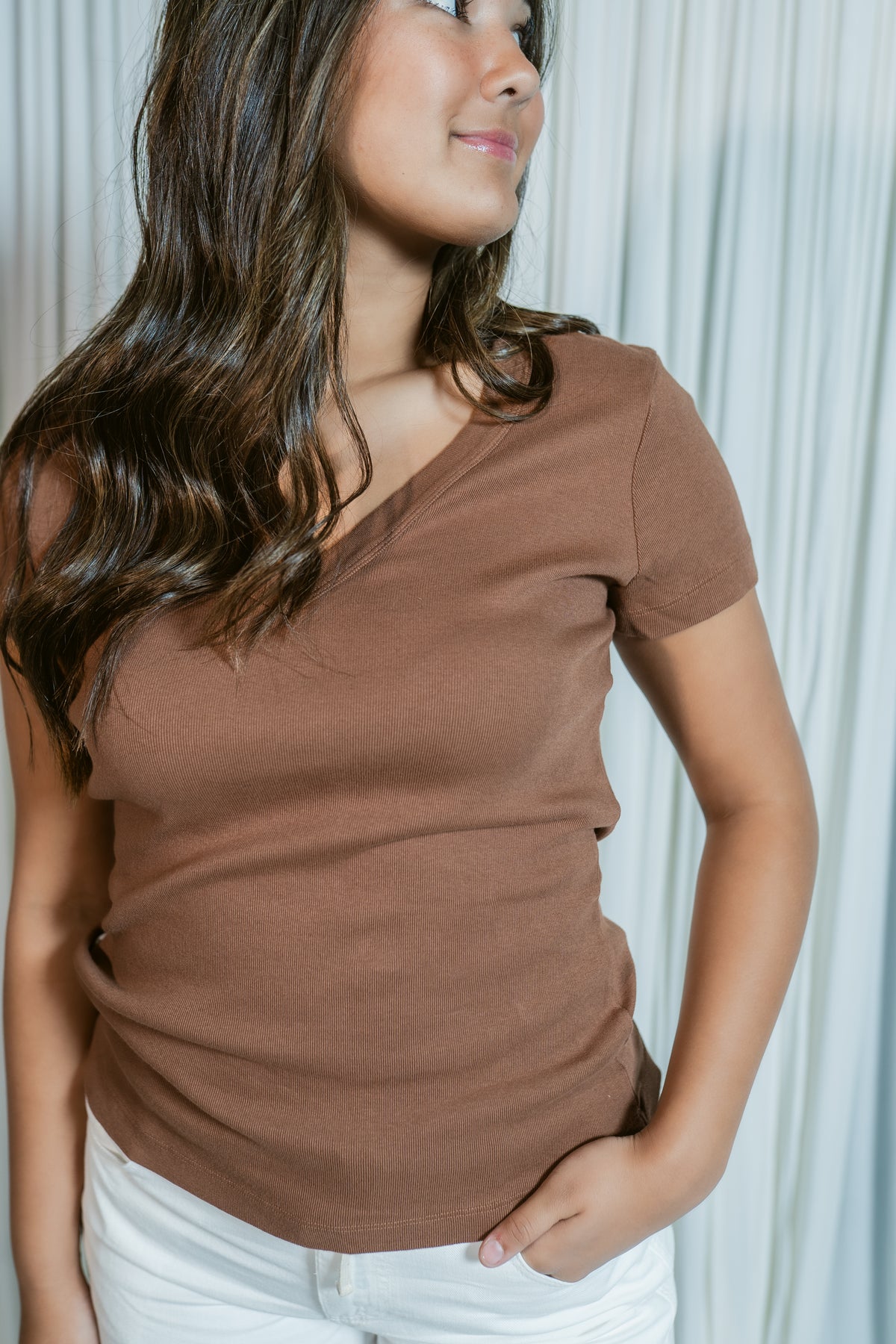 Nikki V-Neck Tee