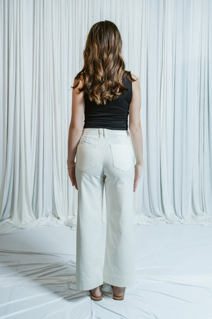 White Sands High Rise Crop Wide Leg