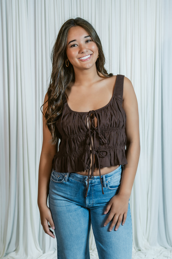 Solstice Tie Front Top