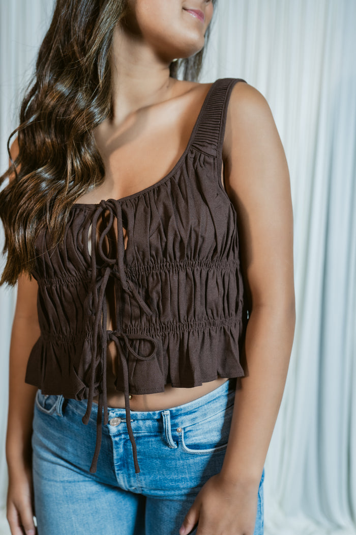 Solstice Tie Front Top