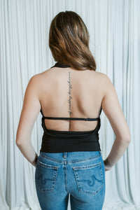 It's The Moment Halter Top W/ Cowl Back