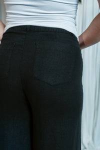 The Linen Marine Wide Leg Pant