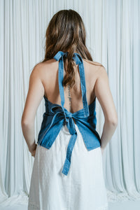 Daisy Denim Halter Top