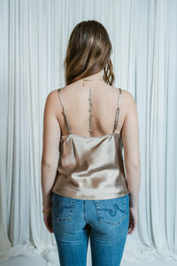 Easy Elegance Cowl Neck Satin Top