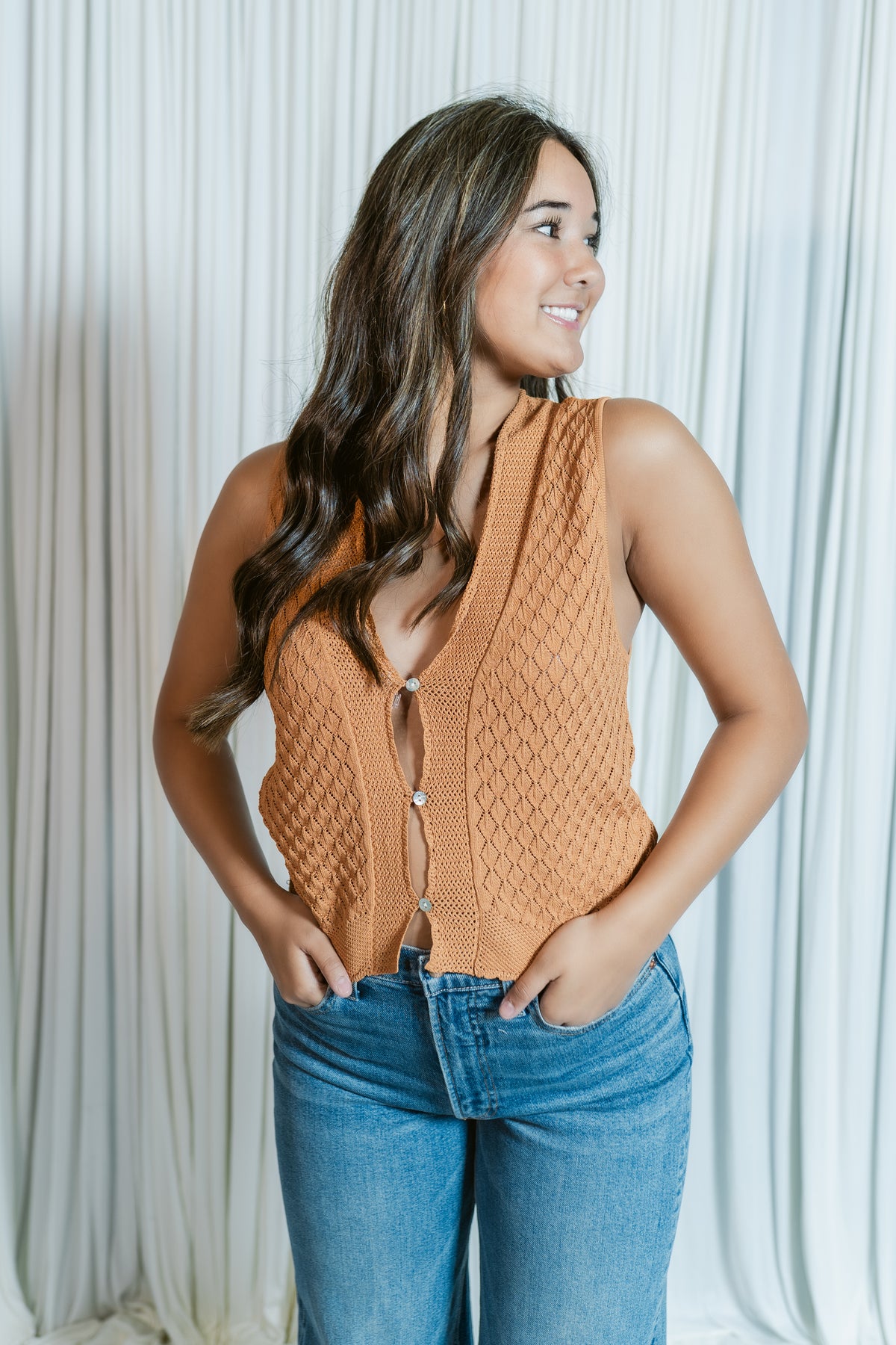 Orchard Button Front Sweater Vest