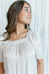 Harper Drape Satin Blouse