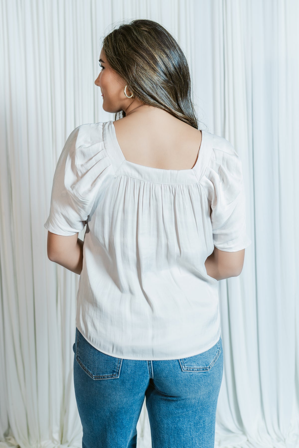 Harper Drape Satin Blouse
