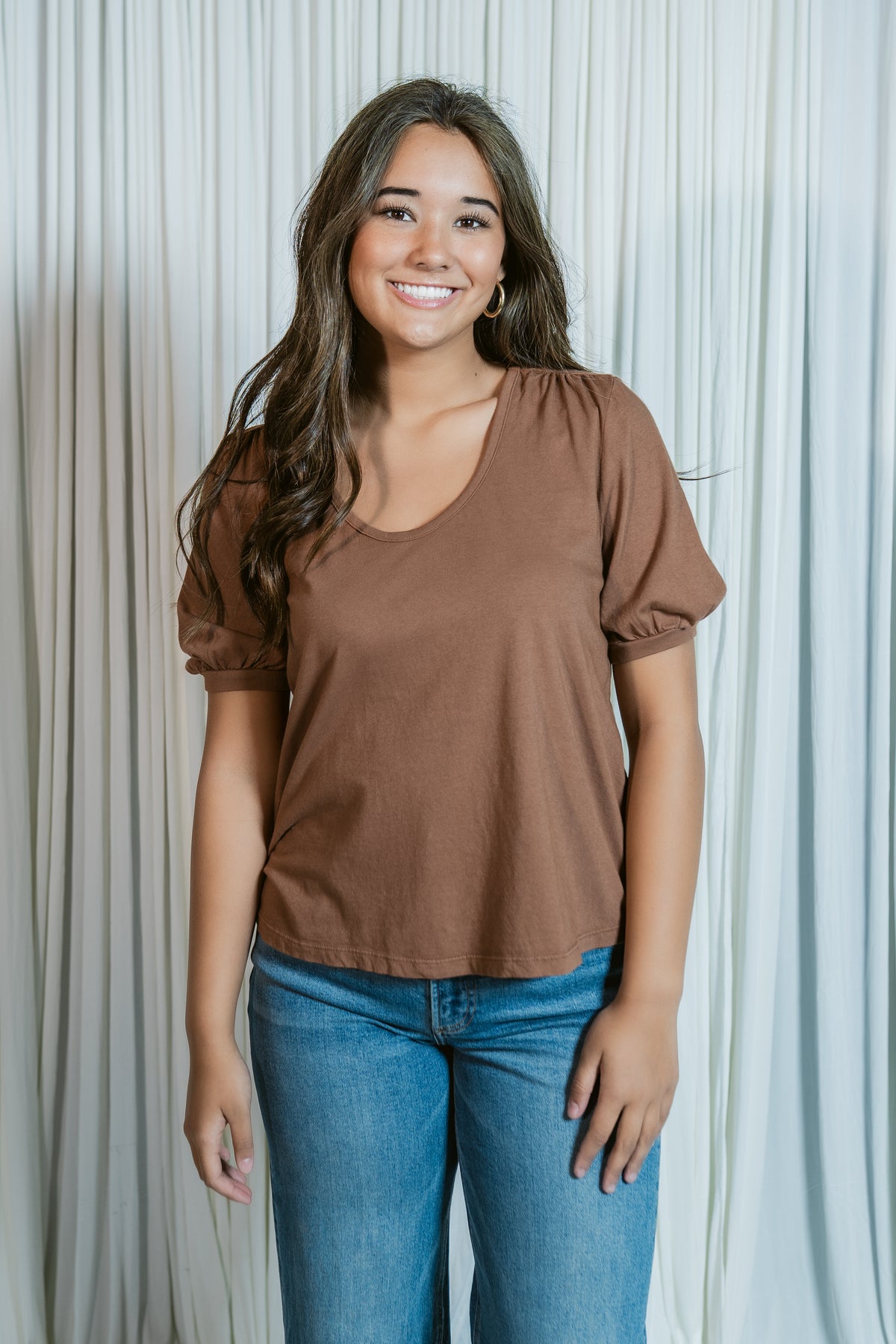 Leandra Sweetheart Shirred Top
