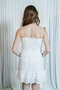 Kelley Summer Romance Drop Waist Eyelet Mini Dress