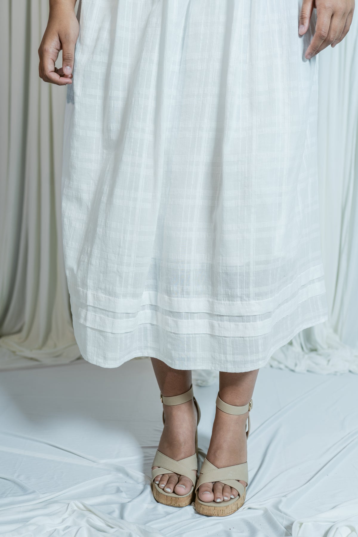 Bella Line Drop Waist Midi