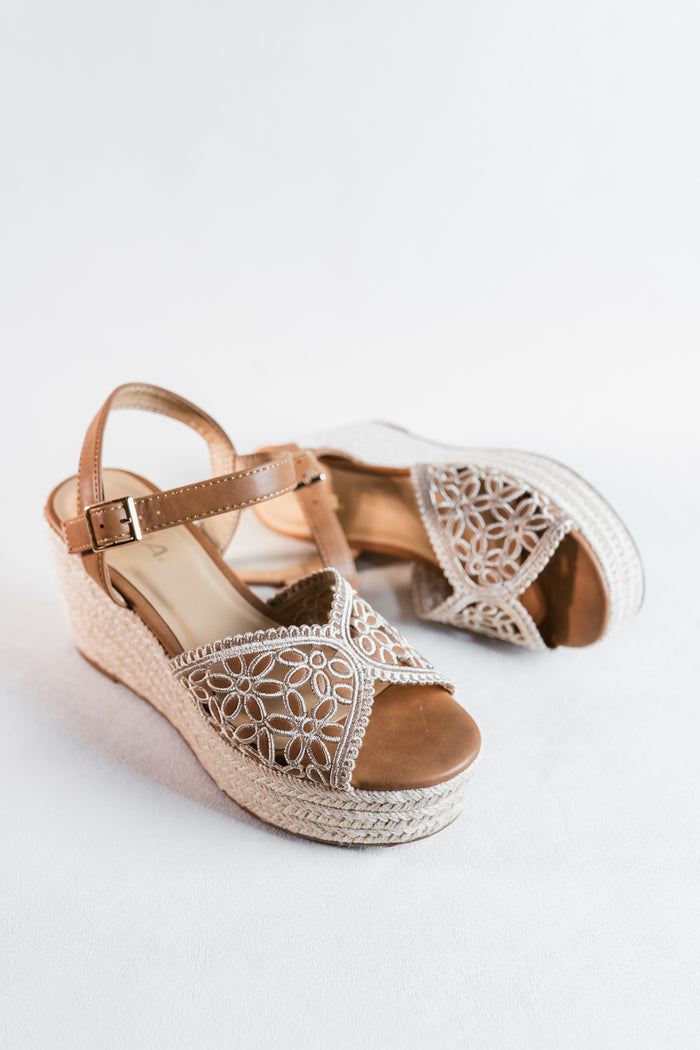 Katima's Favorite Flower Lace Wedge