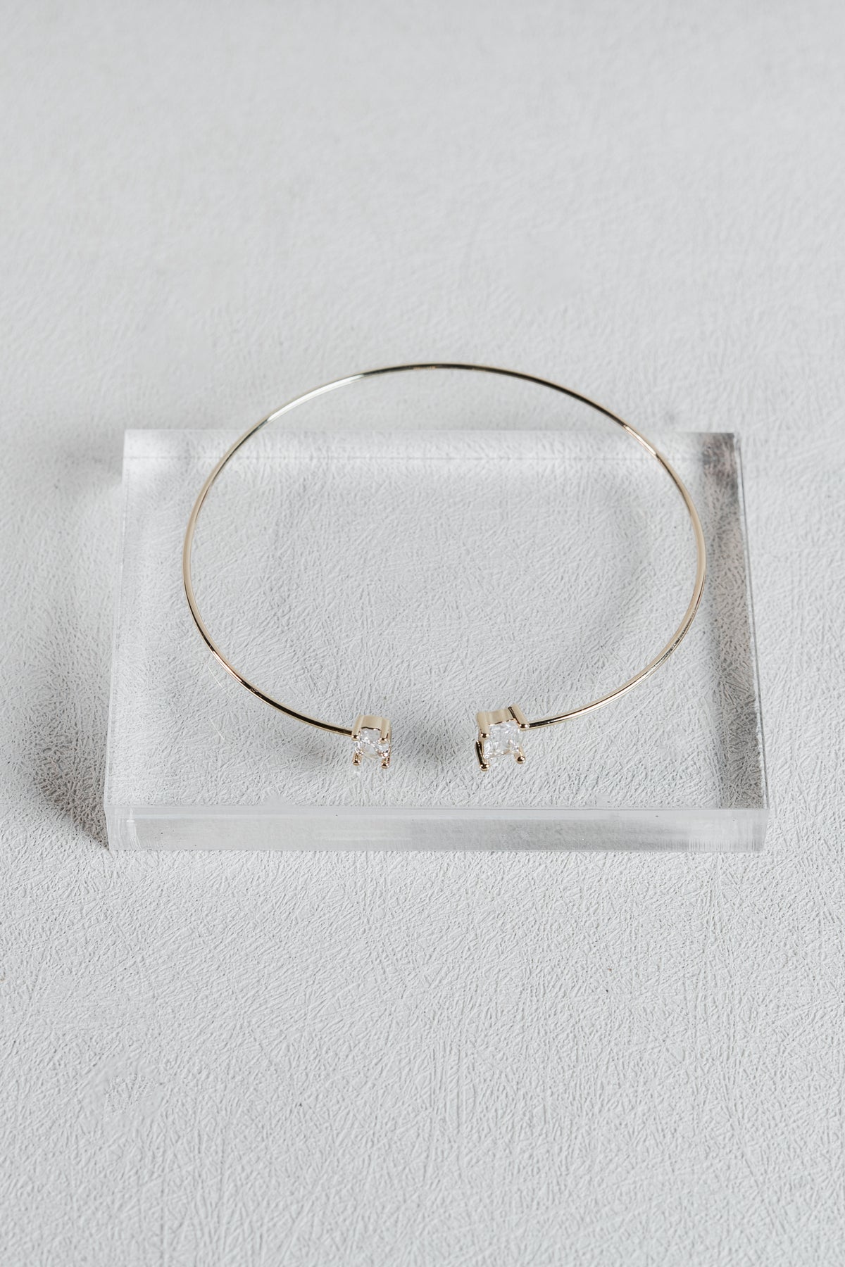 Gold Stone Open Cuff Bracelet