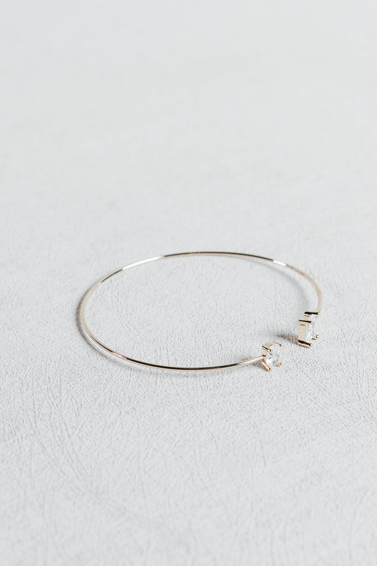 Gold Stone Open Cuff Bracelet