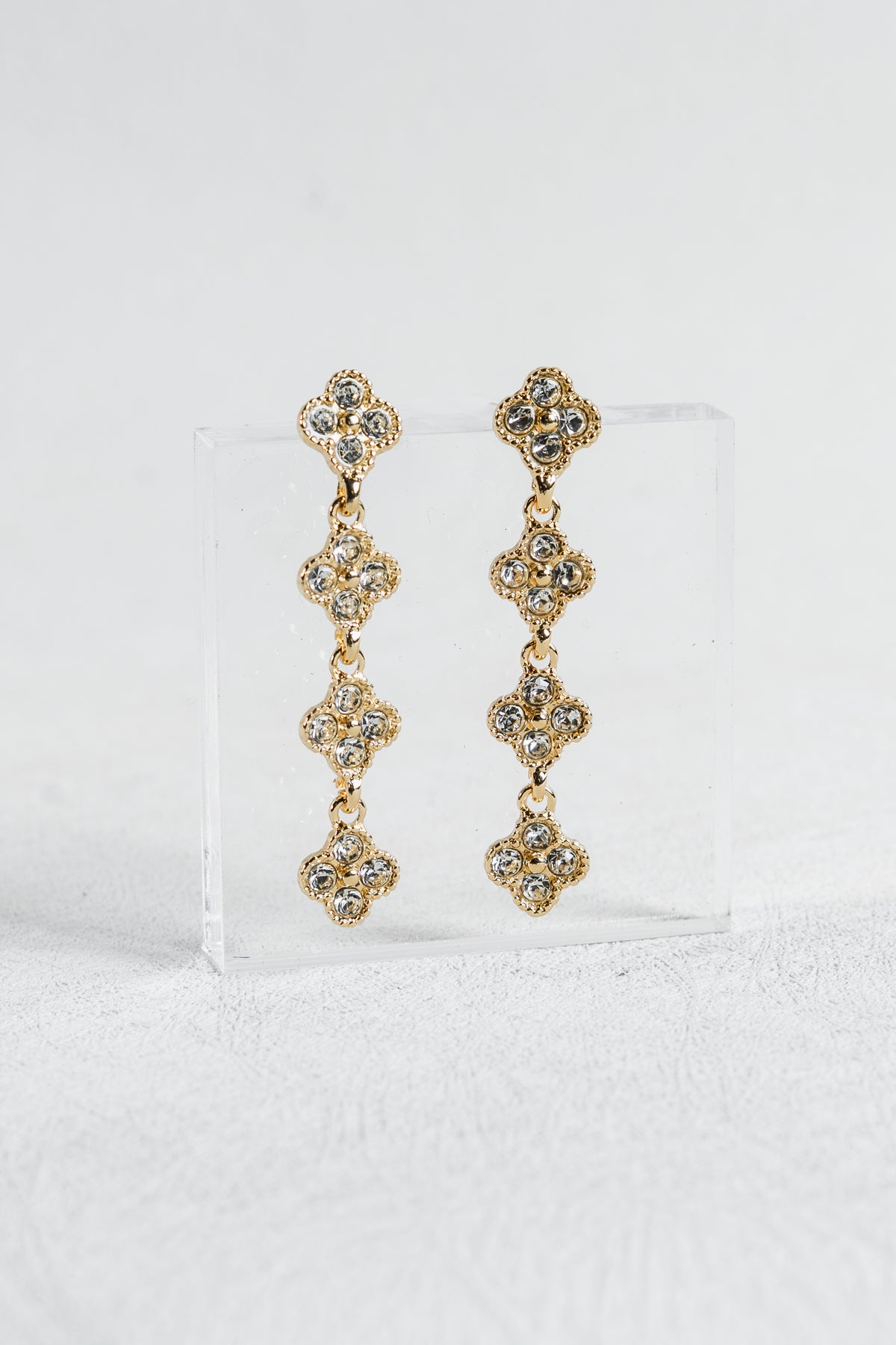 Dipped Clover Dangle Earrings