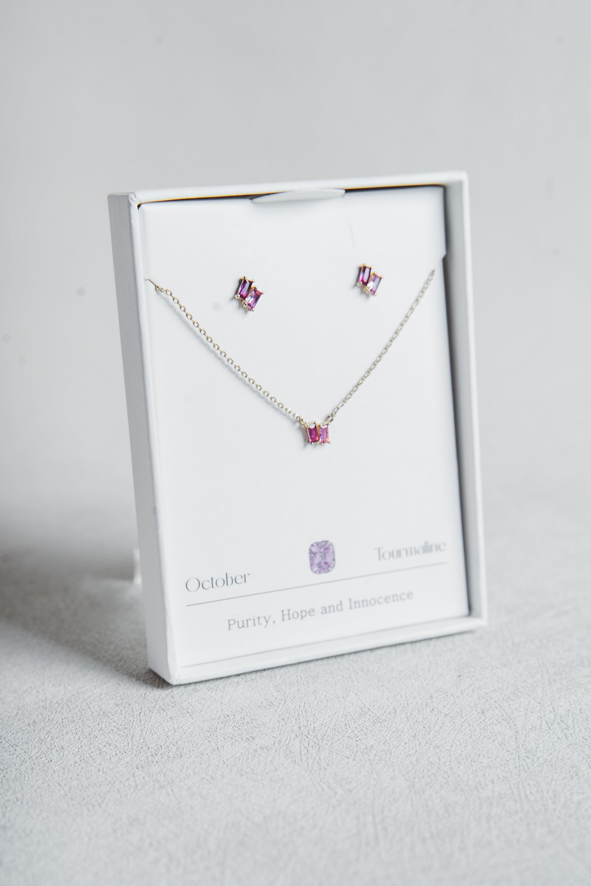 Birthstone Necklace & Earring Set