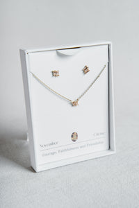 Birthstone Necklace & Earring Set