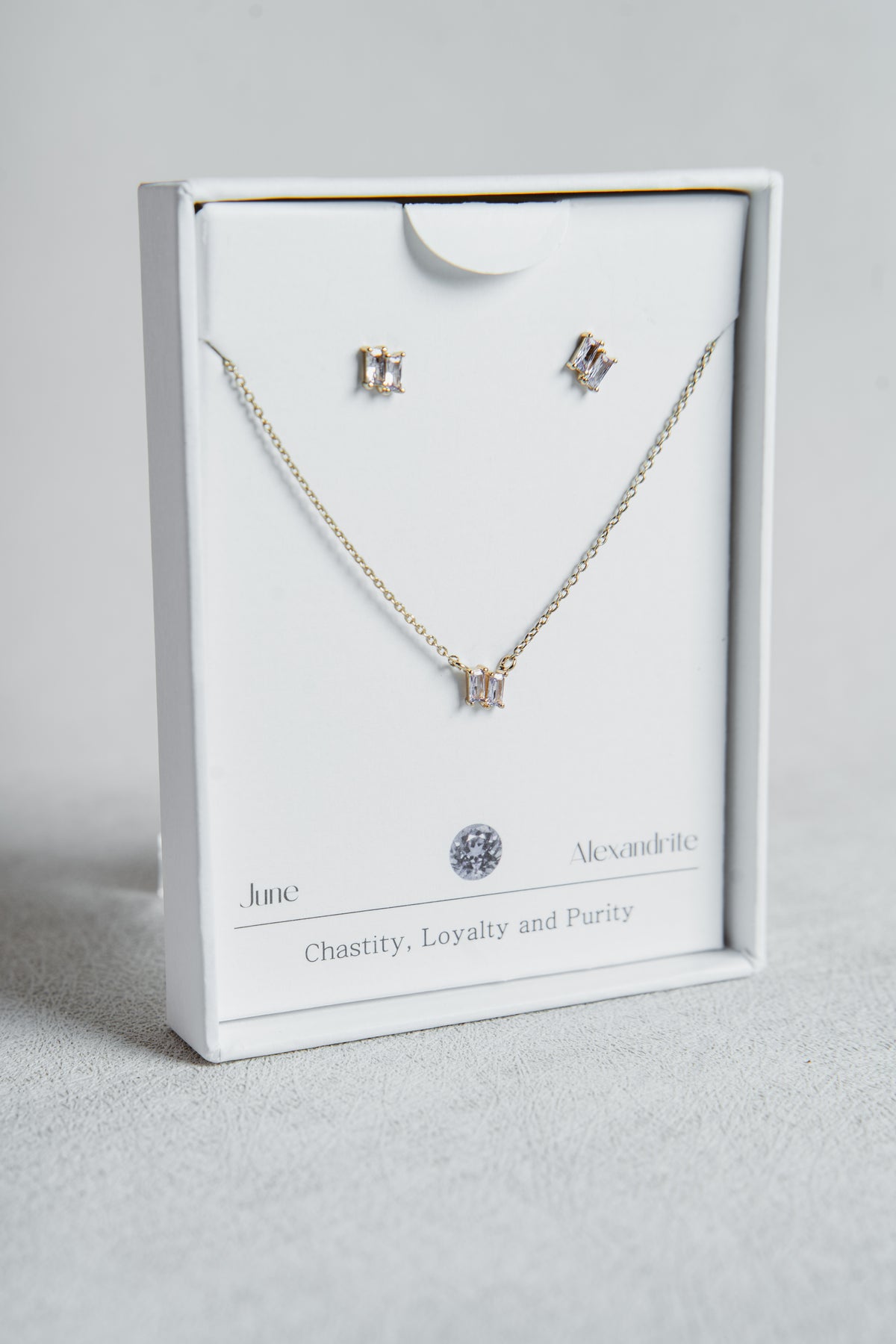 Birthstone Necklace & Earring Set