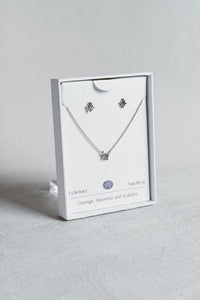 Birthstone Necklace & Earring Set