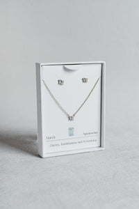 Birthstone Necklace & Earring Set