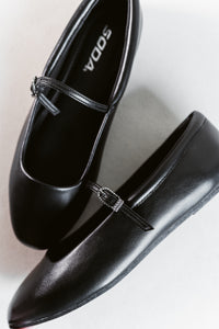 Kiana's Strap Square Toe Ballet Flat
