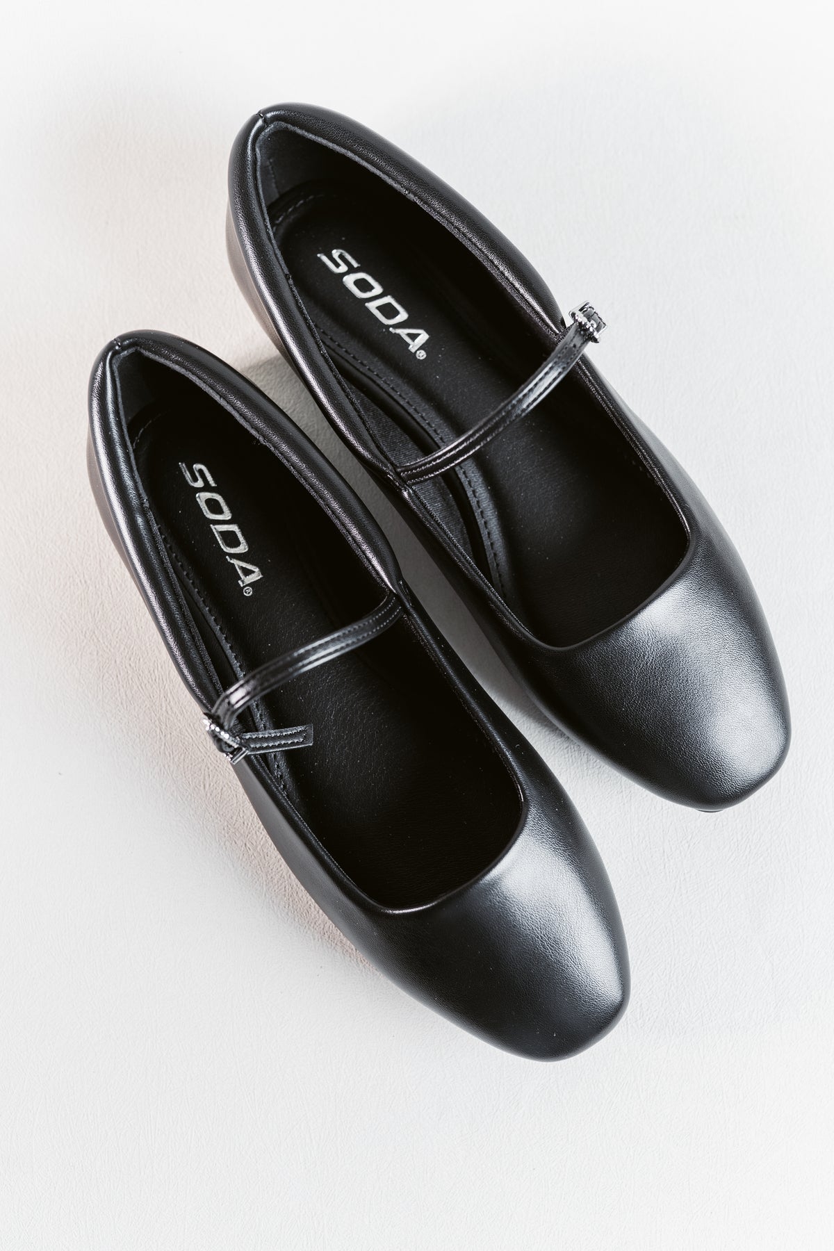 Kiana's Strap Square Toe Ballet Flat