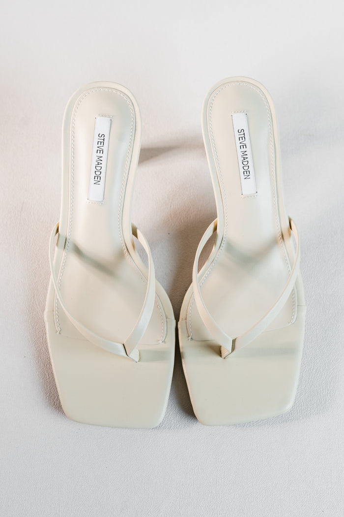 Madden Girl Butter Yellow Flip Flop Kitten Heel