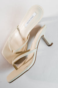 Madden Girl Butter Yellow Flip Flop Kitten Heel
