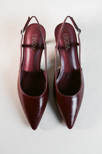 Bell of the Ball Slingback Pointed Toe Kitten Heel
