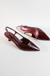 Bell of the Ball Slingback Pointed Toe Kitten Heel