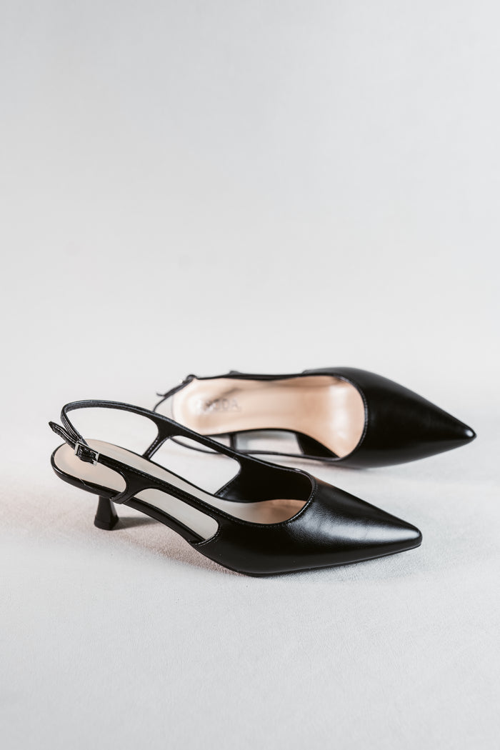 Bell of the Ball Slingback Pointed Toe Kitten Heel