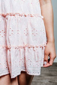 Eyelet Lace Mini Dress