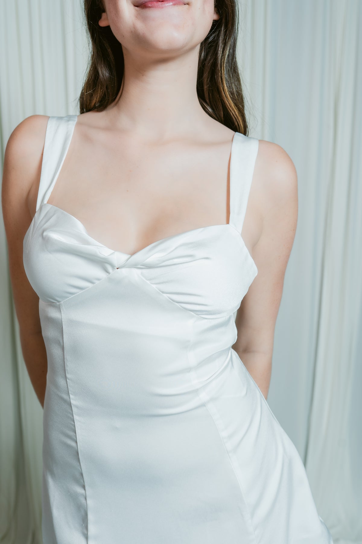Feel Good Tie Back Silk Mini Dress