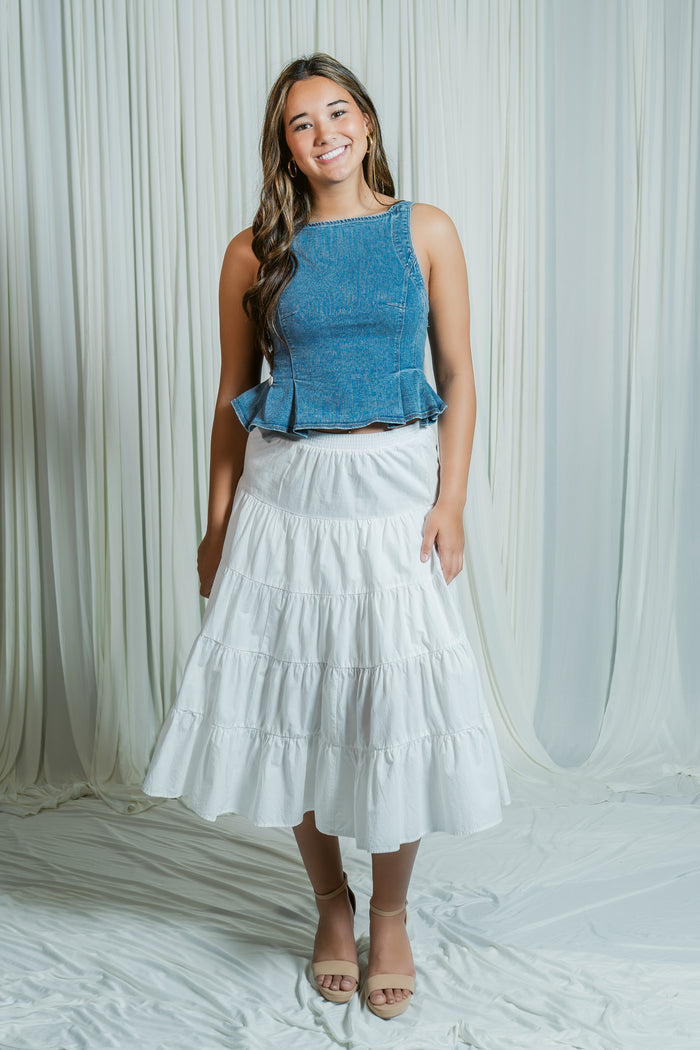 White Willow Tiered Skirt